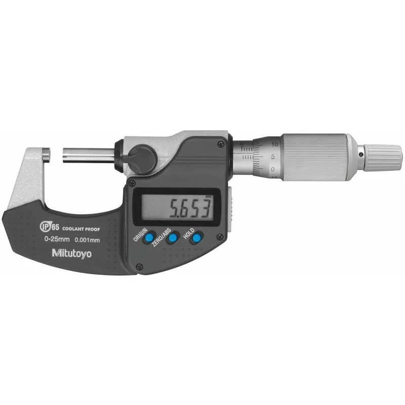 Bestseller Cyfrowy mikrometr zewnętrzny IP65, z wyjściem danych, zakres pomiarowy: 0-25mm