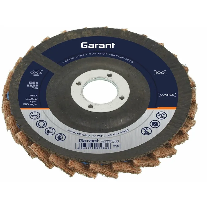 Dodaj do koszyka Tarcze ścierne wachlarzowe włóknina, ⌀ 125 mm, porównanie ziarnistości: 100