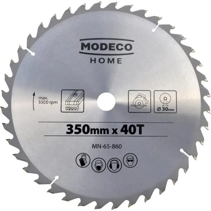 Piła tarczowa do drewna 350 mm 30/20/16x40T Home Tools MN‑65‑860 Niska cena