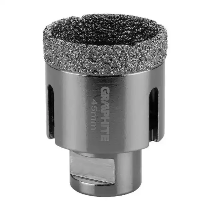 Otwornica Diamentowa Koronka 45mm z gwintem M14 do gresu, kamienia, płytek, ceramiki itp. GRAPHITE 55H312 Super okazja
