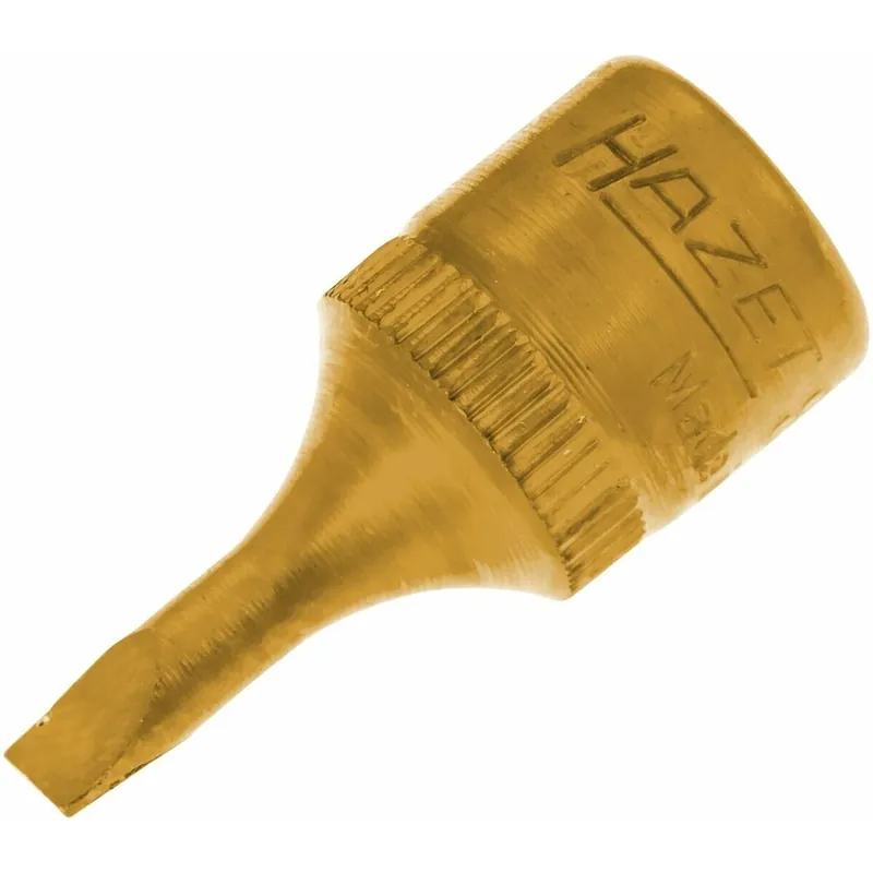 Bezpieczne zakupy Klucz nasadowy trzpieniowy ∙ Zabierak kwadratowy drążony 1/4 cala (6,3 mm) ∙ Profil szczelinowy ∙ Rozmiar klucza 0,6 x 3,5 mm