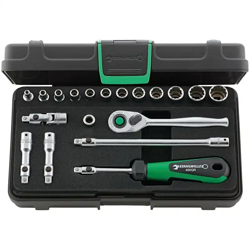 Wyprzedaż 1/4″ socket spanner set 40AD/12/7QR KN SG 19 pcs