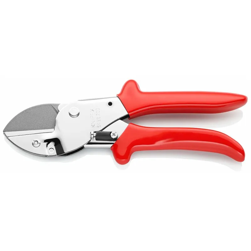 KNIPEX 94 55 200 Sekator kowadełkowy z nasadkami z tworzywa sztucznego chromowane 200 mm Dostępne od ręki