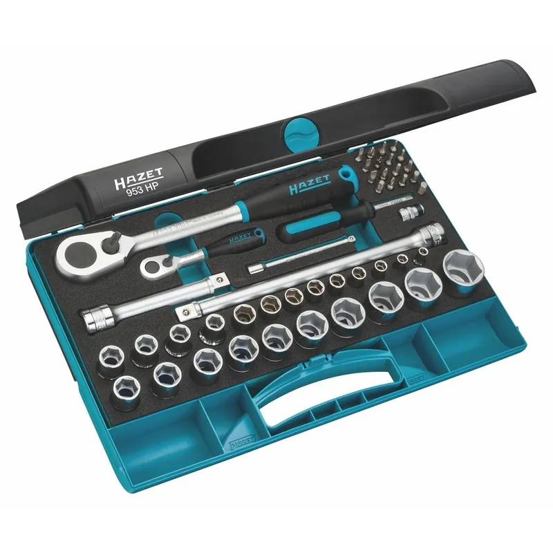 Zestaw kluczy nasadowych czworokątnych, 1/4; 1/2 cala 47 szt., liczba części: 47 Oferta