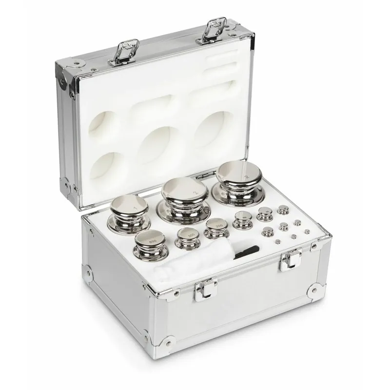 Szybka dostawa Set of weights 326-076, OIML Class F1, Nominal value 1 g; 2 kg, Eco Shape, Stainless Steelpolished