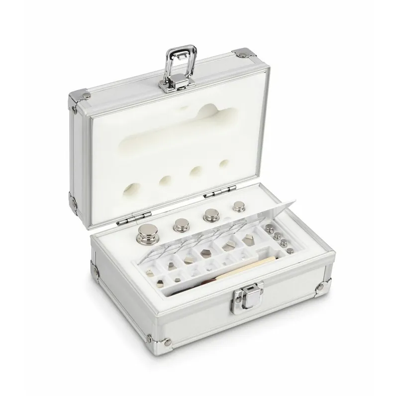 Nowy Set of weights 313-026, OIML Class E2, Nominal value 1 mg; 50 g, Button, Stainless Steelpolished