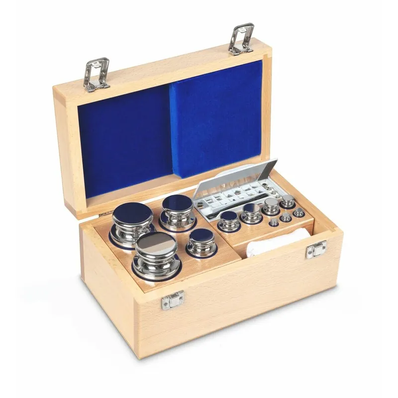 Wybór klientów Set of weights 325-072, OIML Class F1, Nominal value 1 mg; 2 kg, Eco Shape, Stainless Steelpolished