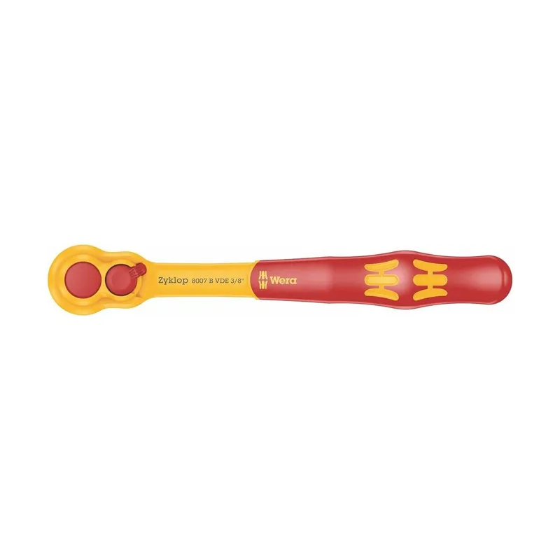 Ostatnie sztuki 8007 B Grzechotka VDE, izolowana, z przełącznikiem zmiany kierunku pracy, z czopem lub gniazdem wejściowym 3/8″, 3/8″ x 222 mm