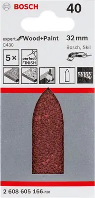 Bosch PAPIER ŚCIERNY JĘZYK C 430 32MM GR.120 BOSCH Bestseller