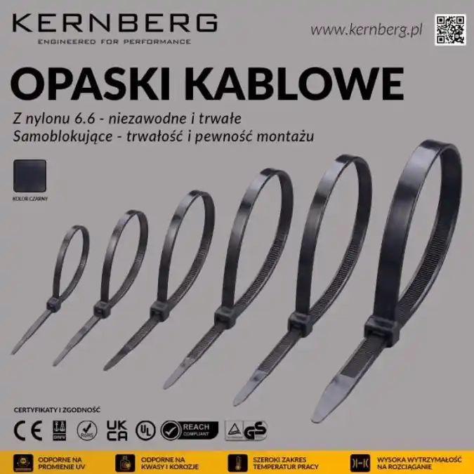 Darmowa dostawa Opaska Kablowa TKUV 1000x12 Czarna UV / 50 szt. /