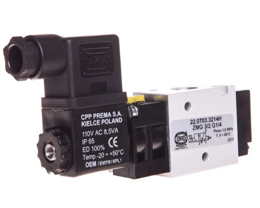 Zawór rozdzielający 110V AC 1MPa ZMG 3/2 G1/4 22.0703.3214H Premium