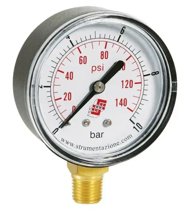 Dodaj do koszyka Manometr radialny 0‑1 bar, G 1/4, 63 mm