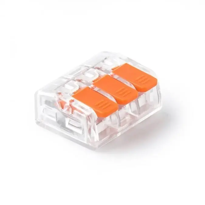 Szybkozłączka z dźwignią 3x 0,2‑4,0mm2 przezroczysta E.4191T /100szt./ Szybka dostawa