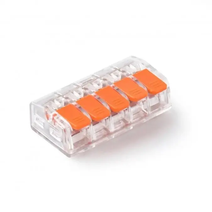 Wybór klientów Szybkozłączka z dźwignią 5x 0,2‑4,0mm2 przezroczysta E.4193T /50szt./