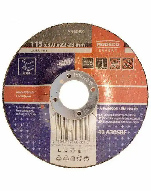 Ściernica do cięcia stali 115x1,6x22,23 Modeco Expert Najlepsza cena