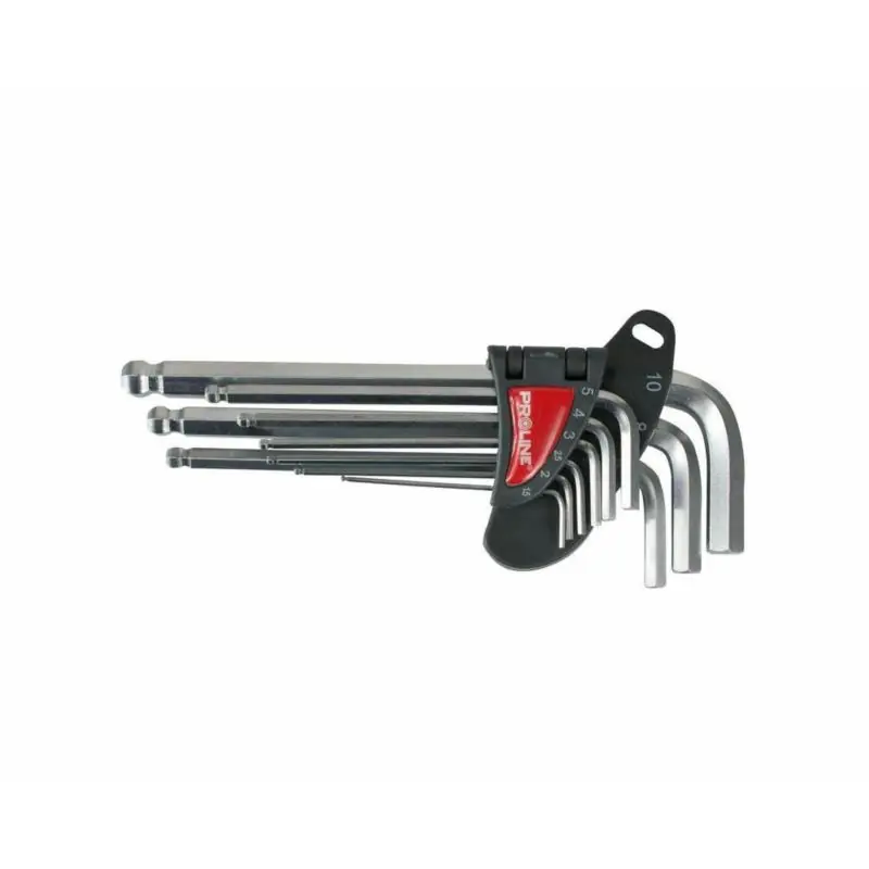 Klucze imbusowe z kulką wydłużone 1,5-10mm Proline 48329 9szt/op Oferta czasowa