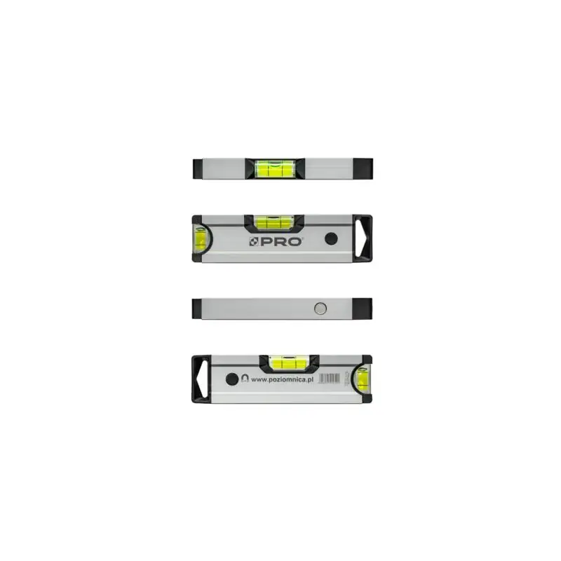 Poziomnica anodowa srebrna z magnesami 17cm PRO600 PRO-A6017 Tani