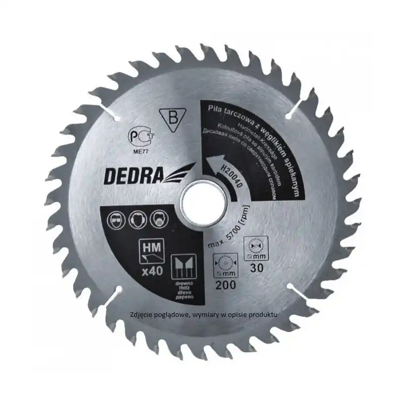 Piła Tarcz. Do Drewna 40Z 400X30mm H40040 Wysoka jakość