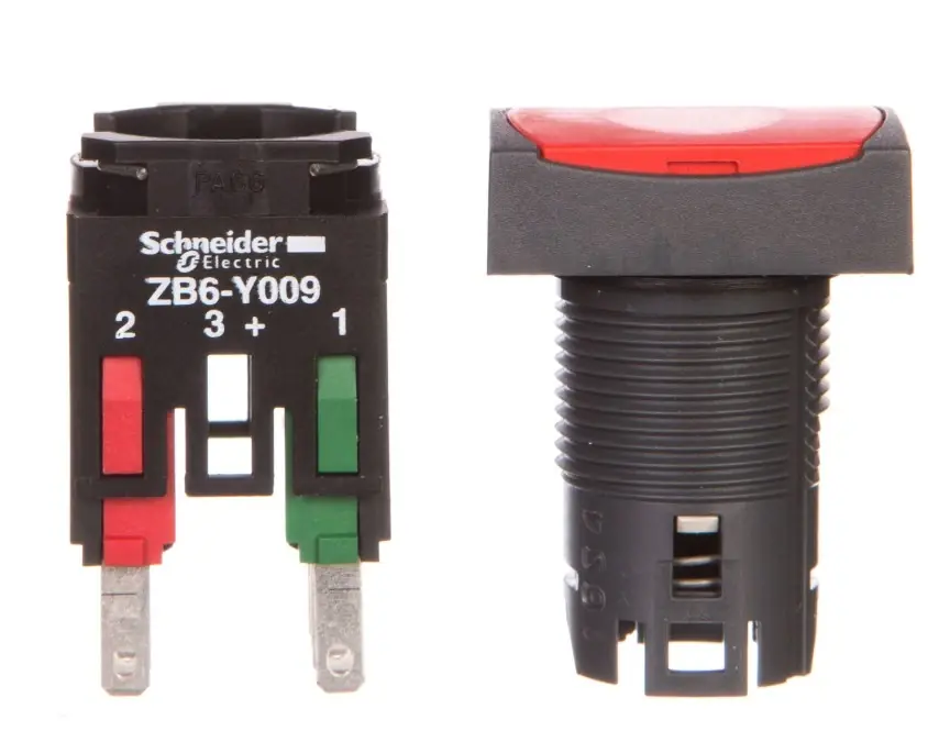 Przycisk sterowniczy 16mm 1Z 1R z samopowrotem czerwony XB6DA45B Hit sprzedaży