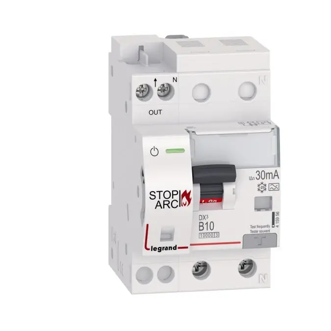 Nowy Przeciwpożarowy detektor iskrzenia AFDD 2P B 10A 0,03A typ A DX3 STOP ARC 415956