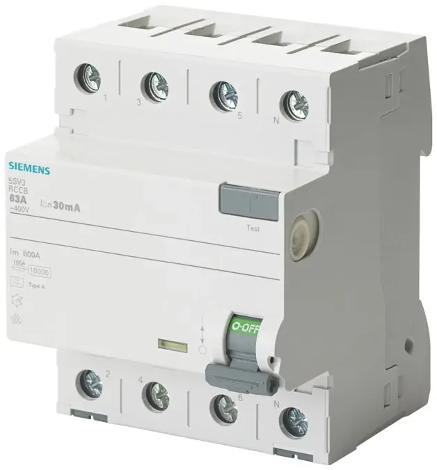 Wyłącznik różnicowoprądowy 4P 63A 30mA 400V typ F 5SV3346‑3 Rabat