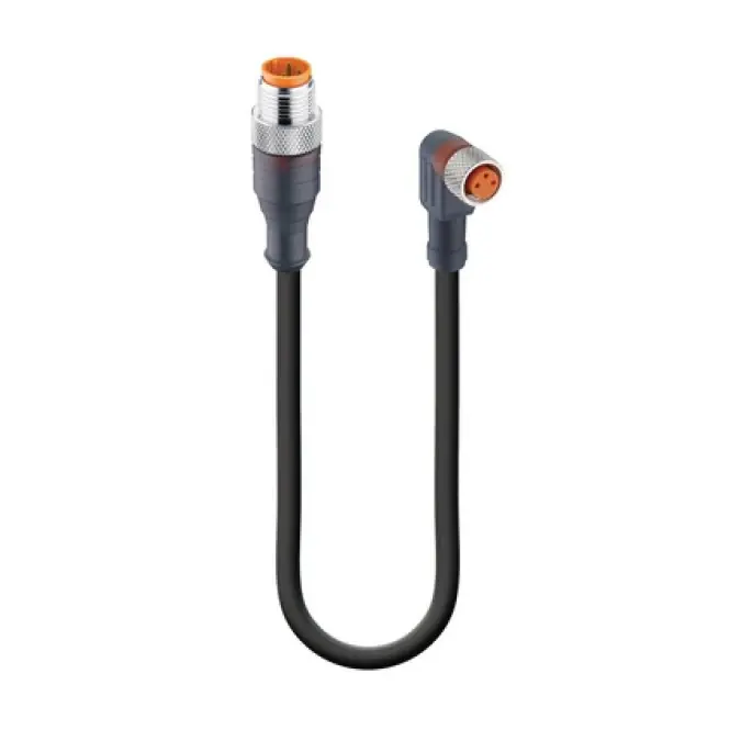 Kabel konfekcjonowany obustronnie zakończony złącza M12 męskie proste M8 żeńskie kątowe 3 ‑PINowe RST 3‑RKMWV 3‑224/0,6 M Darmowa dostawa
