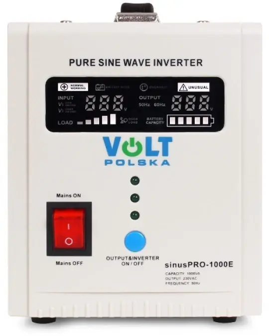 Przetwornica Sinus Pro 1000E 12V 700/1000W (3SP091012E) VOLT POLSKA Ograniczona ilość