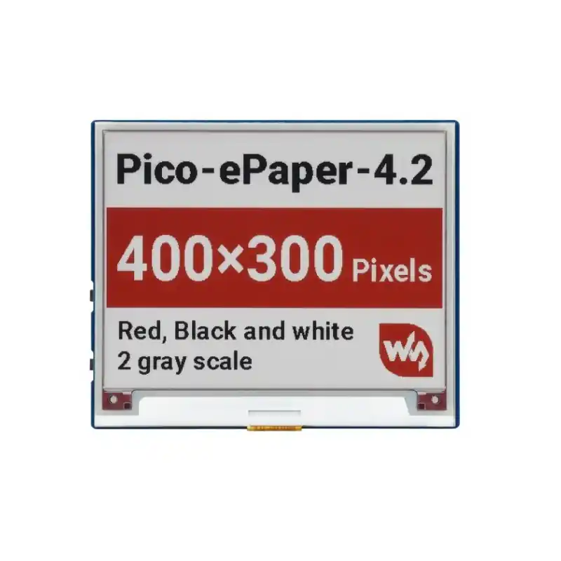 Tylko do końca tygodnia Moduł e-Paper Pico 4,2" (B) E-Ink 3-kolorowy 400x300 do Raspberry Pi Pico - Waveshare 20345