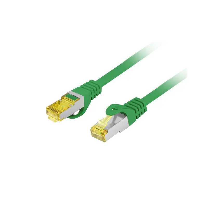Darmowy zwrot Patchcord kat.6A S/FTP LSZH CU 0.5M zielony Fluke Passed Lanberg