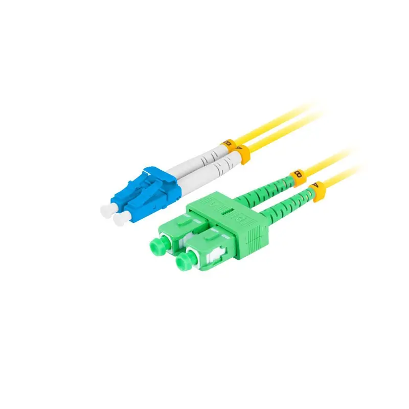 Patchcord Światłowodowy LC SC DUPLEX LSZH G657A1 2M żółty Lanberg Dostępne od ręki