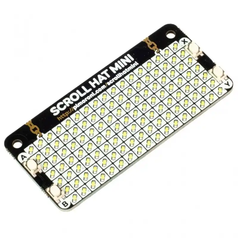 Szybka wysyłka Scroll HAT Mini - moduł z wyświetlaczem matrycowym LED 17x7 dla Raspberry Pi (biały)