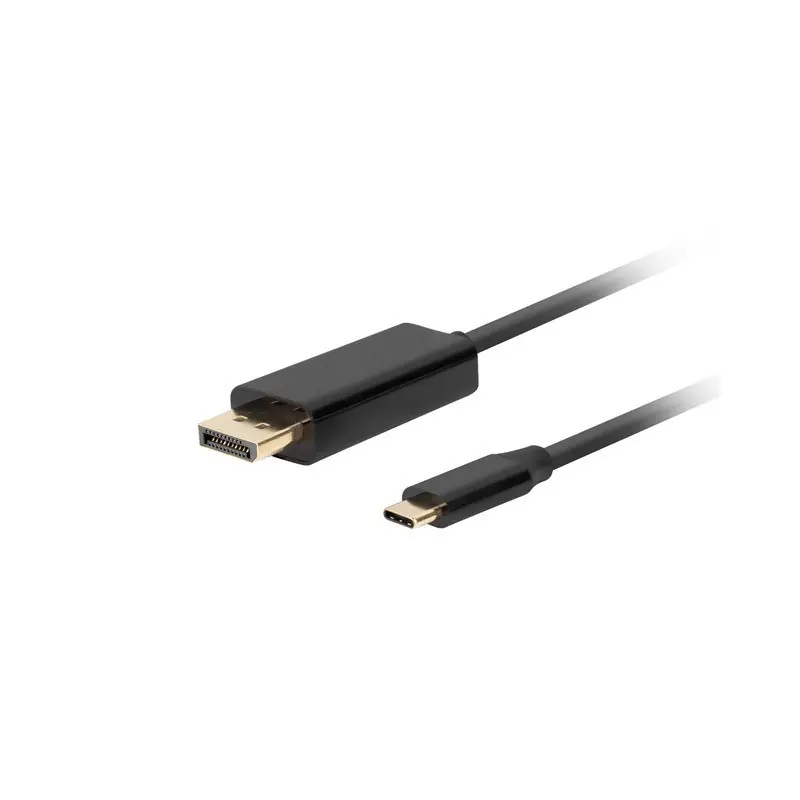 Wyprzedaż Przewód USB-C(M) do DisplayPort(M) 0.5m 4K 60Hz Czarny Lanberg
