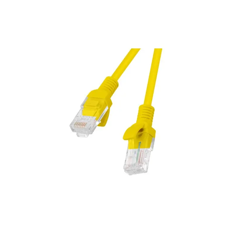 Łatwy zwrot Patchcord - przewód sieciowy Ethernet 3m kat.5E UTP, żółty, Lanberg