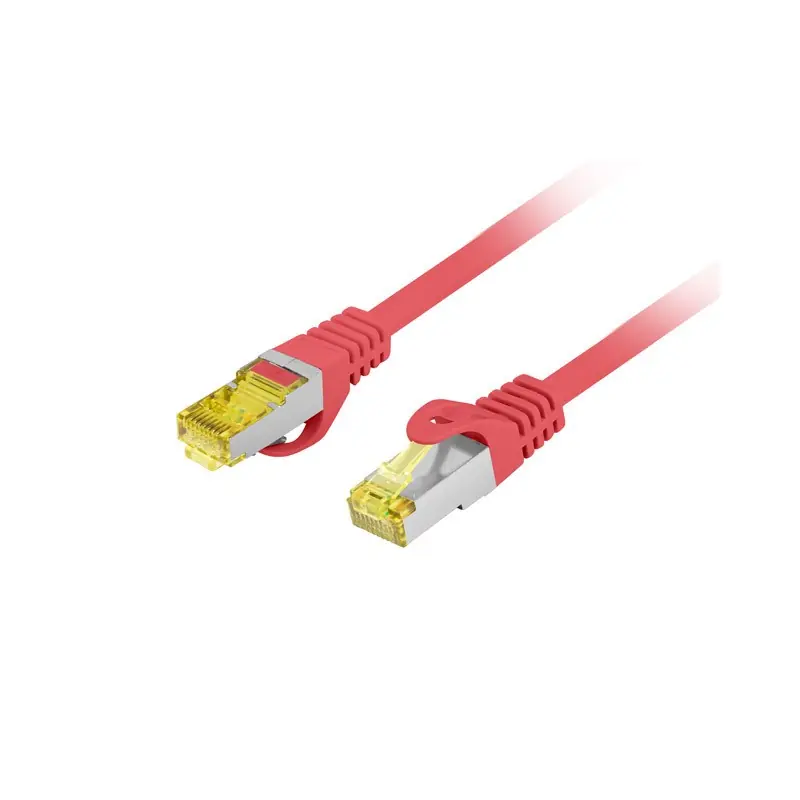Patchcord kat.6A S/FTP LSZH CU 5M czerwony Fluke Passed Lanberg Wysoka jakość