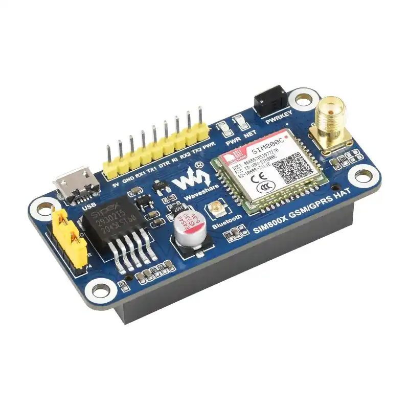 Moduł komunikacyjny GSM/GPRS SIM800C HAT dla Raspberry Pi - Waveshare 16157 Oferta limitowana