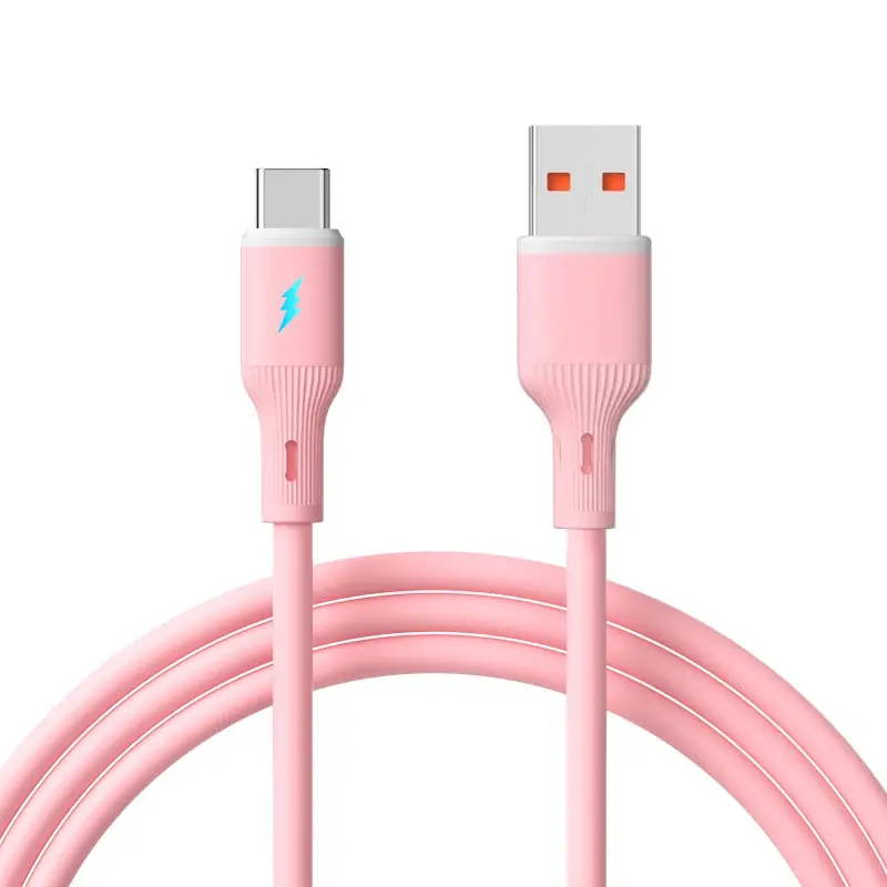 Kabel USB Akyga AK-USB-61 USB-A / USB-C 2.0 1m 18W - różowy Cena promocyjna